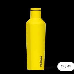 CORKCICLE Canteen 16oz Waterbottle $30 Yellow EUC